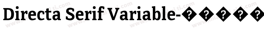 Directa Serif Variable字体转换